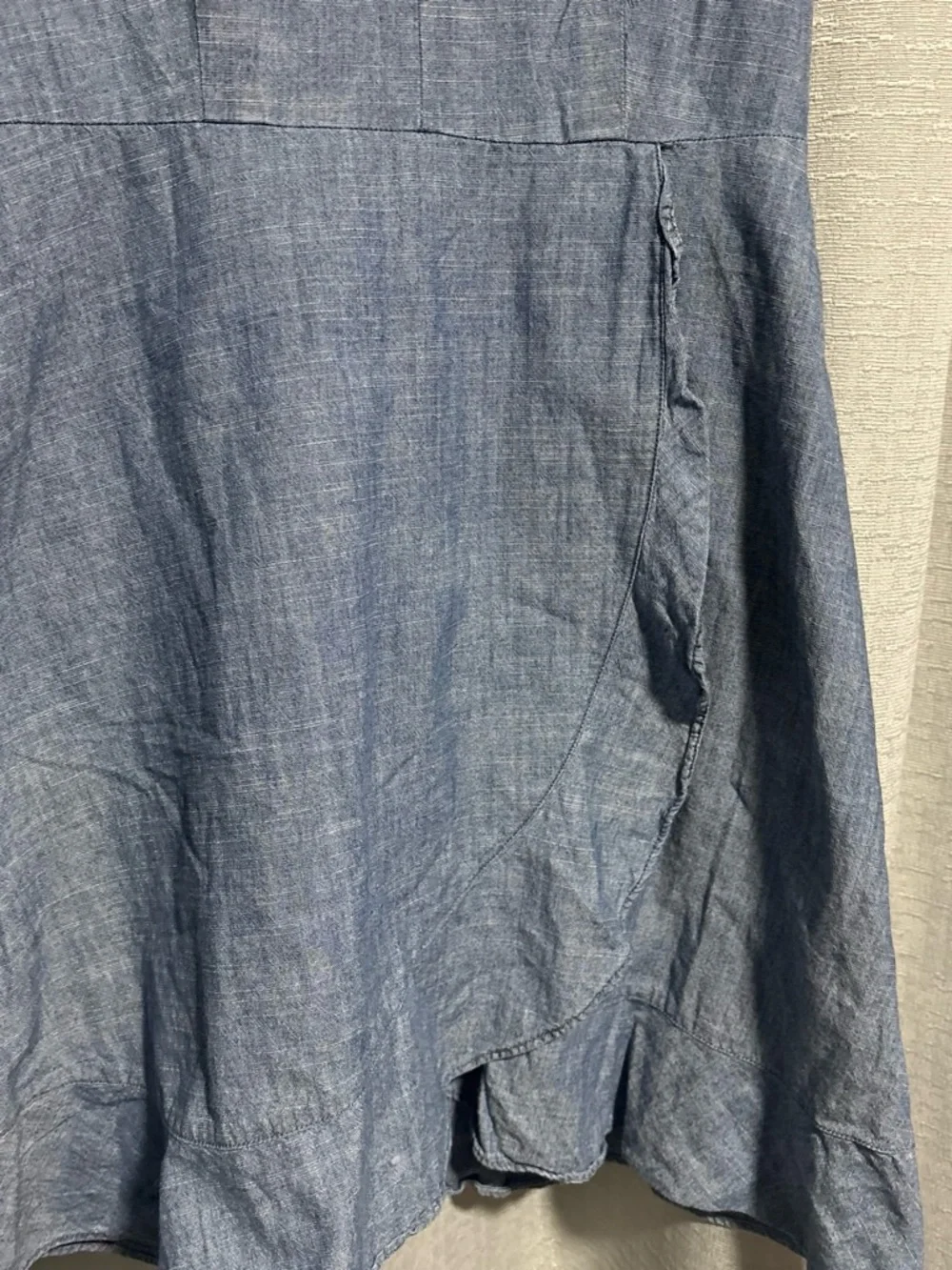 J. Crew Chambray Mini Dress in Light Blue